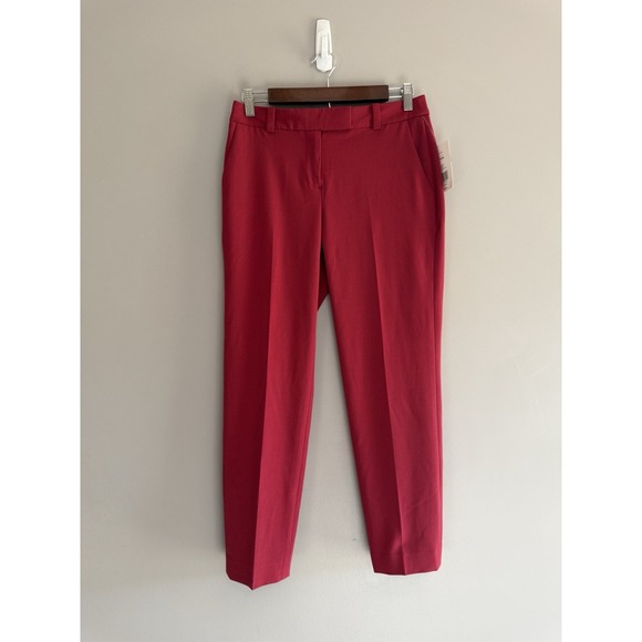 The Limited Pants - The Limited Slim Ankle Pants Red Office Career Dressy Classic Business 2 Petite